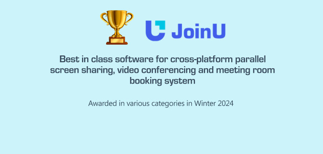 JoinU received high recognition in three conferencing software categories from the G2