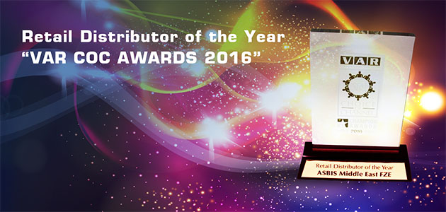 ASBIS Middle East collects “Retail Distributor of the Year” at the “VAR COC Awards 2016”