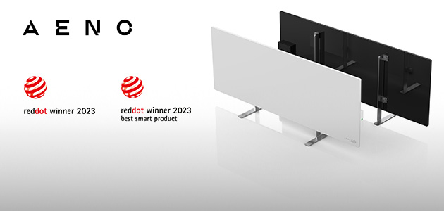 The Red Dot Award 2023 is given to AENO Premium Eco Smart Heater for outstanding design and smart product innovation
