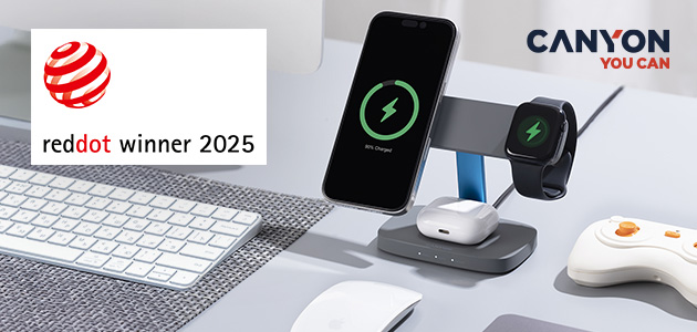 Canyon receives Red Dot Award 2025 for Wireless Charging Station Hexagon 310